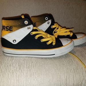 Black and Yellow Converse
